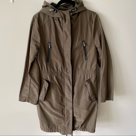 BCBGMaxAzria Olive Green Hooded Utility Jacket - Picture 2 of 10